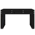 vidaXL Banc de jardin noir 80x38x45 cm bois massif de pin