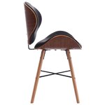 vidaXL Chaises à manger lot de 2 gris foncé tissu et bois courbé