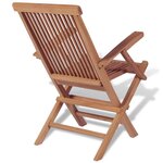 vidaXL Meuble à dîner de jardin 11 Pièces et chaises pliables Teck solide