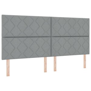 vidaXL Tête de lit Gris clair 200 cm tissu