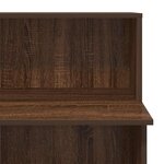 vidaXL Bureau de réception chêne brun 100x50x103 5cm bois d'ingénierie