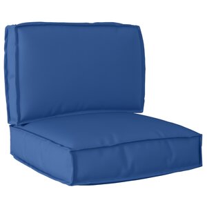 vidaXL Set de coussins de palette 2 Pièces Bleu royal 60 x 60 x 12 cm
