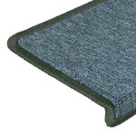vidaXL Tapis d'escalier 15 Pièces 65x21x4 cm Vert