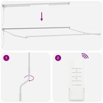 vidaXL Auvent Rétractable Automatique à Rayures Multicolores 500x300 cm