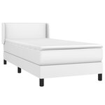 vidaXL Sommier à lattes de lit avec matelas Blanc 80x200 cm Similicuir