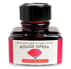Encre traditionnelle à stylo en flacon 'D' 30ml Rouge opéra HERBIN