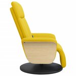 vidaXL Fauteuil inclinable de massage repose-pieds jaune clair tissu
