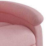 vidaXL Fauteuil de massage inclinable rose velours