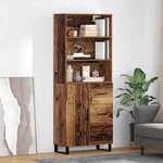 vidaXL Haut Armoire Bois ancien 69 5 x 34 x 180 cm Bois d'ingénierie