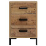 vidaXL Table de chevet Marron 40x30x55 cm Bois de pin massif