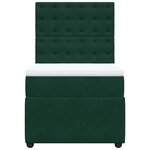 vidaXL Sommier à lattes de lit avec matelas Vert foncé 90x190 cm