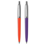 Parker jotter originals 2 stylos bille  collection retrowave  rouge vermillon et violet indigo  recharge bleue pointe moyenne