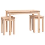 vidaXL Tables gigognes 3 Pièces Bois de pin massif