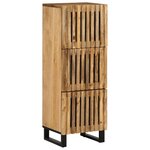 vidaXL Buffet haut 40x34x110 cm bois massif de manguier brut