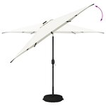 vidaXL Parasol de jardin avec lampes LED 300 x 300 cm Polyester Crème