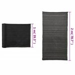 vidaXL Filet brise-vue PEHD 2x50 m Noir 150 g/m²