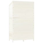 vidaXL Remise de jardin Blanc 102x52x174 5 cm Bois de sapin solide
