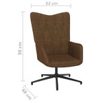 vidaXL Chaise de relaxation Marron Tissu