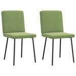 vidaXL Chaises à manger lot de 2 Vert clair Velours