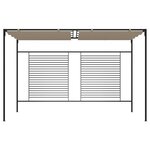 vidaXL Belvédère avec auvent rétractable 3x4x2 3 m Taupe 180 g/m²