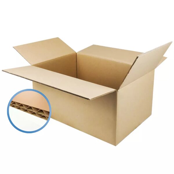Caisses carton – (15) Double cannelure brun 45x65x40 cm – Bulteau Systems