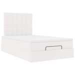 vidaXL Cadre de lit ottoman avec matelas blanc 120x190 cm similicuir
