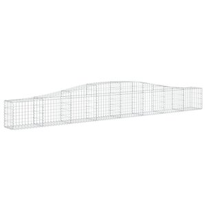 vidaXL Panier de gabions arqué 400x30x40/60 cm Fer galvanisé