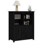 vidaXL Buffet Noir 83x41 5x100 cm Bois massif de pin