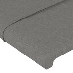 vidaXL Tête de lit avec oreilles Gris foncé 203x23x78/88 cm Tissu