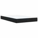 vidaXL Sommier à lattes de lit avec matelas noir 120x190 cm velours