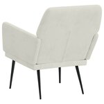 vidaXL Fauteuil Crème 62x79x79 cm Velours