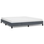 vidaXL Cadre de lit gris foncé 193x203 cm velours