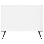 vidaXL Table basse Blanc brillant 90x50x40 cm Bois d'ingénierie