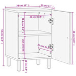 vidaXL Armoire de salle de bain 38x33x58 cm bois massif de manguier