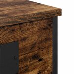 vidaXL Cabinet de chevet avec étagère 2 Pièces Chêne fumé 41 x 31 x 76 cm