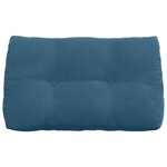 vidaXL Coussin de Dos Bleu 80 x 24 x 50 cm Velours