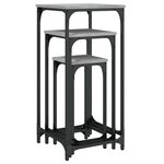 vidaXL Tables d’appoint gigognes 3 Pièces sonoma gris bois d'ingénierie