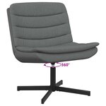 vidaXL Chaise pivotante Gris foncé 63 x 75 x 76 cm tissu