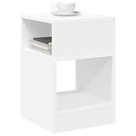 vidaXL Table d'appoint 2 Pièces Blanc 30 5 x 30 x 45 cm Bois d'ingénierie