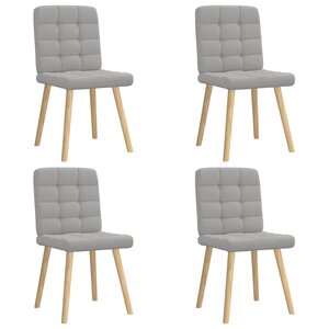 vidaXL Chaises à manger lot de 4 gris nuage tissu
