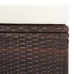 vidaXL Salon de jardin 2 Pièces avec coussins Résine tressée Marron