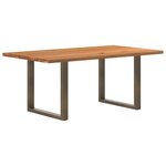 vidaXL Table à manger marron clair bois de chêne massif rectangulaire