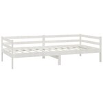 vidaXL Lit de repos avec matelas 90x200 cm Blanc Bois de pin massif