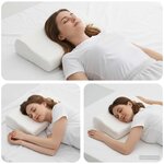 vidaXL Coussin de sommeil Uni Blanc 50 x 30 x 10 5 cm