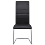 vidaXL Chaises à manger cantilever lot de 6 noir similicuir