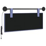 vidaXL Tête de lit suspendue Avec lumière LED Bleu denim Tissu