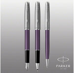 Parker sonnet essentiel stylo plume  violet  plume moyenne  encre noire  coffret cadeau