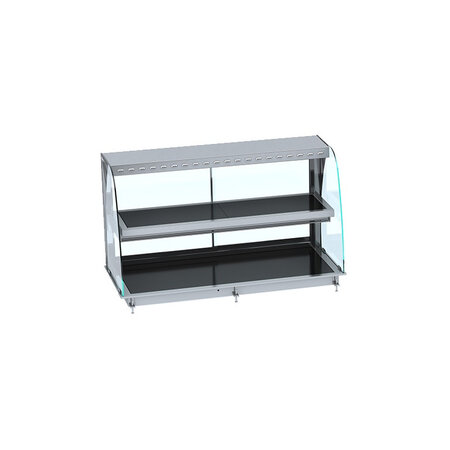 Vitrine chaude drop-in courbée plaque vitrocéramique noire - 3 à 5 x gn 1/1 - combisteel -  - acier inoxydable4 x gn 1/1 1765x720x9