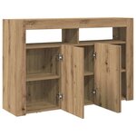vidaXL Buffet Chêne artisanal 116 x 30 x 75 cm Bois d'ingénierie