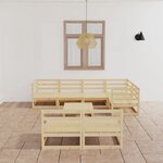 vidaXL Salon de jardin 8 Pièces Bois de pin massif